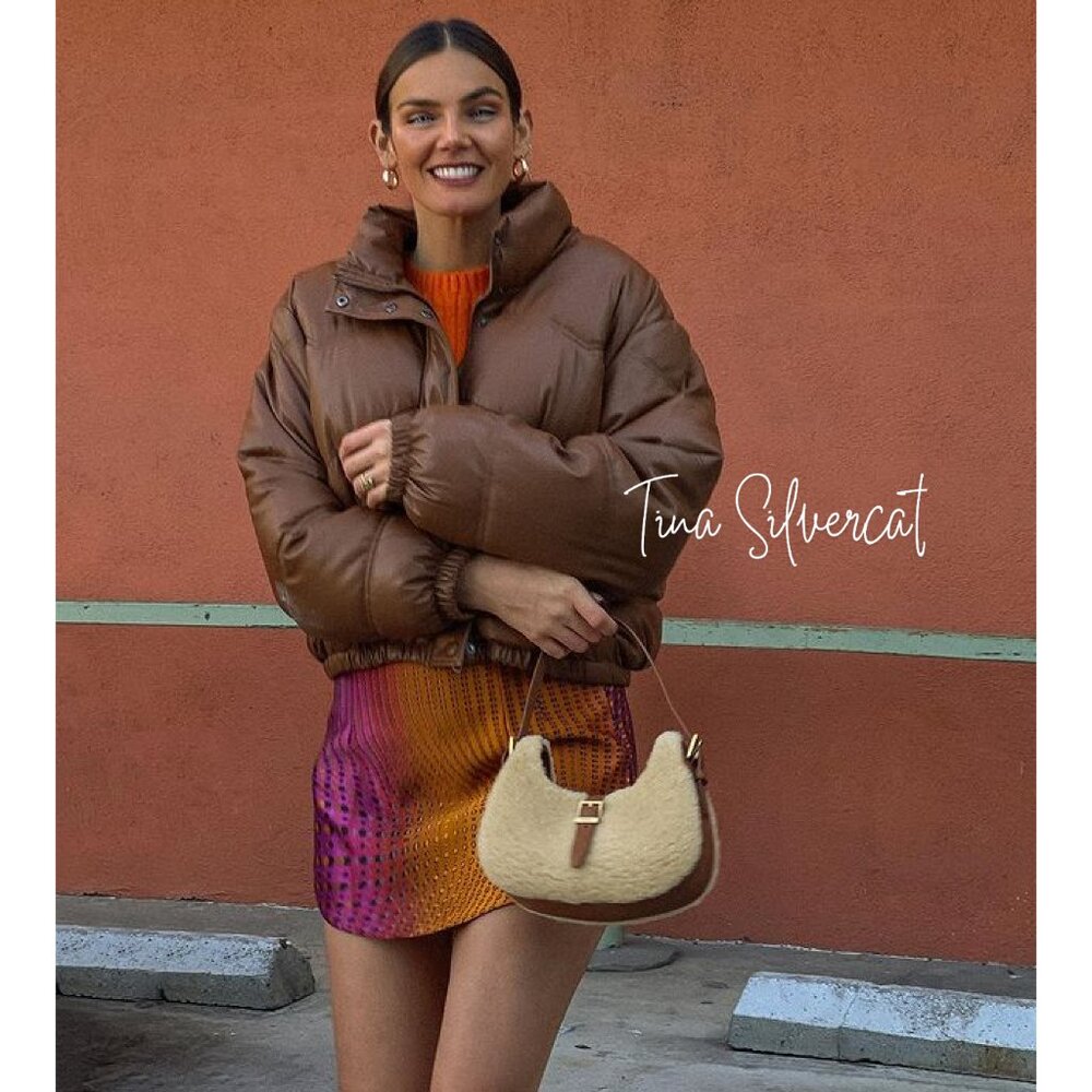 LAST ONE! BLOGGER'S FAVE! Zara High Waisted Short Skirt Orange Pink Sz M, L NWT - Picture 12 of 16
